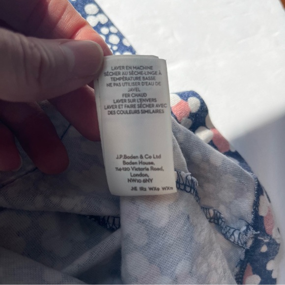 Mini Boden Blue Floral Striped Pockets Dress Size 9-10 140cm - Picture 7 of 8